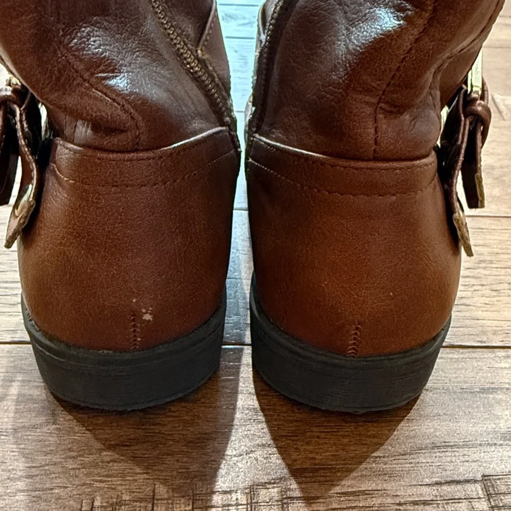 SO Girls Camilaa Riding Boots - Cognac - Size 1 Med